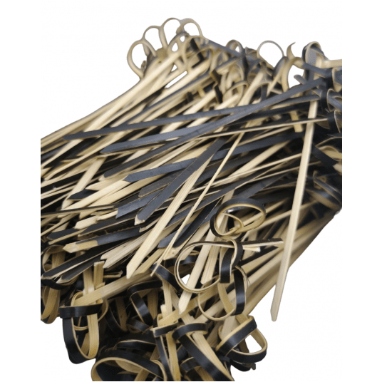 Wykałaczki drewniane Knot czarne 10cm 250szt. -zdjęcie numer 2