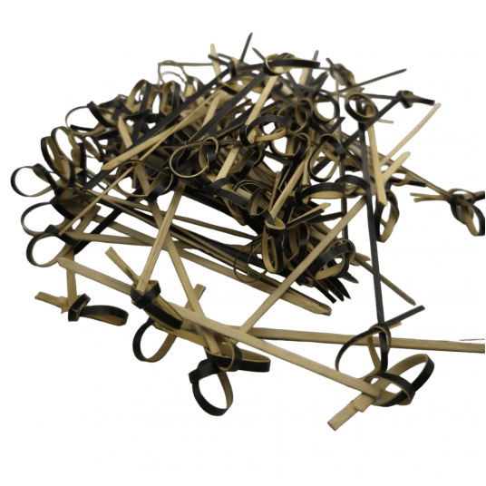 Wykałaczki drewniane Knot czarne 10cm 250szt. -zdjęcie numer 7