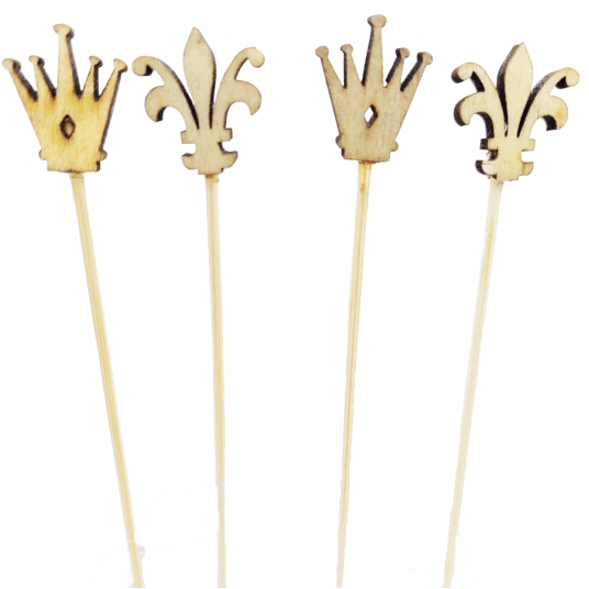 Wykałaczki drewniane Korona 12cm 100szt. -zdjęcie numer 1