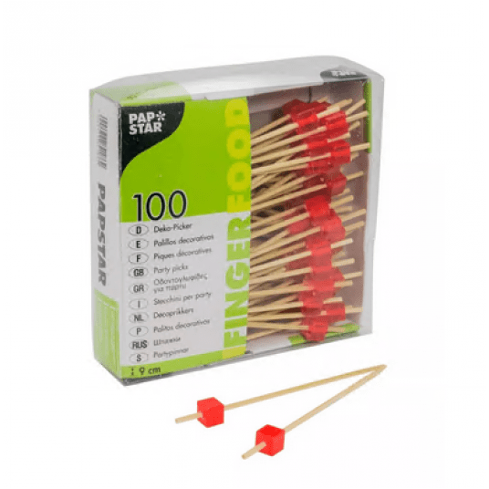 Wykałaczki drewniane Kostka 9cm 100szt -zdjęcie numer 2