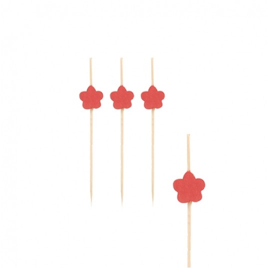 Wykałaczki drewniane Kwiatek 7cm 100szt. -zdjęcie numer 1