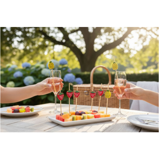 Wykałaczki drewniane Owoce 12cm 100szt. -zdjęcie numer 2