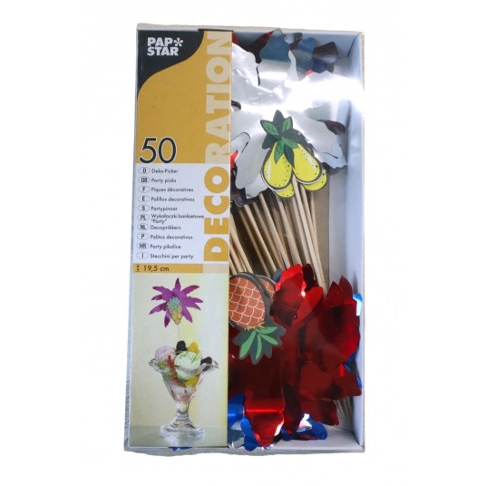 Wykałaczki drewniane Palmy 19,5cm 50szt. -zdjęcie numer 2