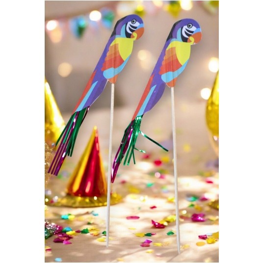 Wykałaczki drewniane Papugi 18cm 100szt. -zdjęcie numer 2