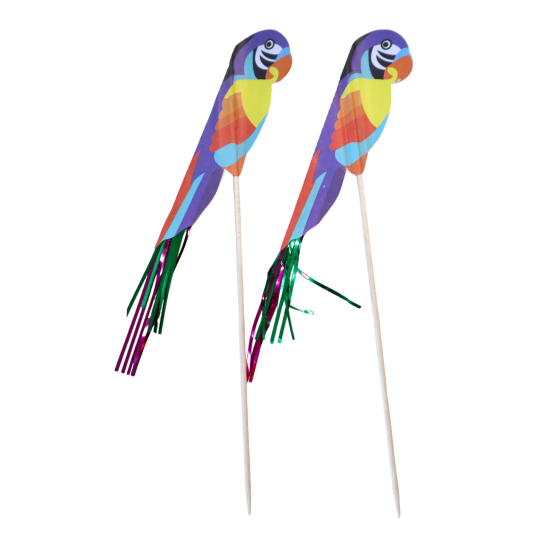 Wykałaczki drewniane Papugi 18cm 100szt. -zdjęcie numer 1