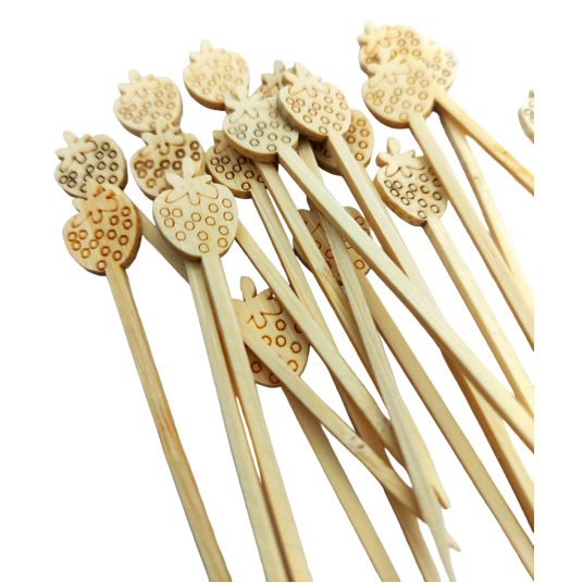 Wykałaczki drewniane Truskawka 9cm 100szt. -zdjęcie numer 2