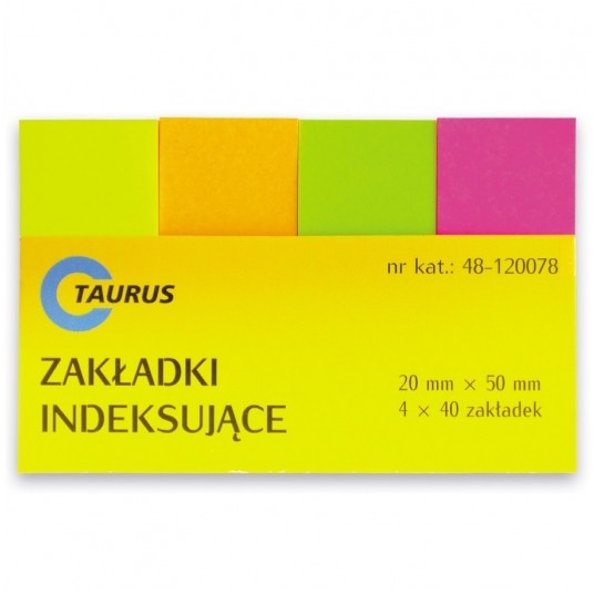 Zakładki indeksujące 4 kolory 20/50mm 40szt. -zdjęcie numer 1
