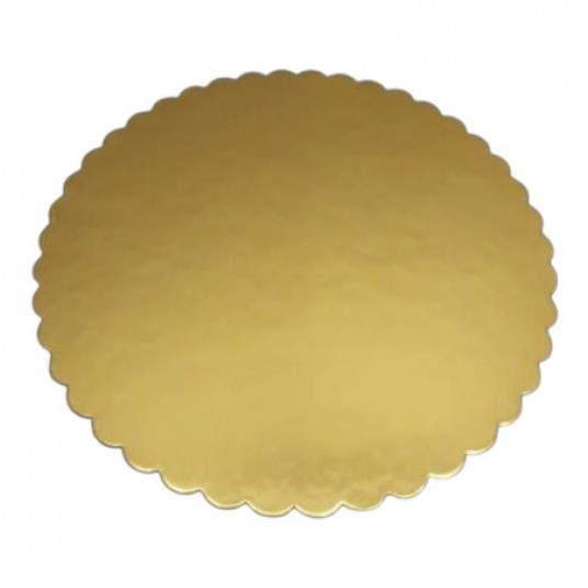 Złoto-biały krążek karbowany 22cm 2000g 1szt. -zdjęcie numer 1