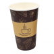 Kubki papierowe brązowe z nadrukiem 80mm 300ml 50szt. -zdjęcie numer 1