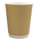 Kubki papierowe karbowane kraft 250ml 25szt. -zdjęcie numer 1