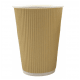 Kubki papierowe karbowane kraft 300ml 25szt. -zdjęcie numer 1