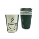 Kubki papierowe zielone z nadrukiem bez plastiku 250ml 50szt. -zdjęcie numer 3