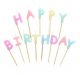 Świeczki literki pastelowe ,,Happy Birthday" 8cm. -zdjęcie numer 1