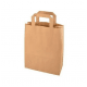 Torba papierowa klockowa brązowa z uchem płaskim 18/8,5/23cm -zdjęcie numer 1