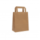 Torba papierowa klockowa brązowa z uchem płaskim 18/8,5/23cm -zdjęcie numer 2