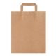 Torba papierowa klockowa brązowa z uchem płaskim 32/16/35cm -zdjęcie numer 2