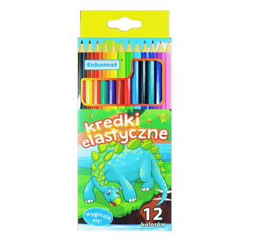 1448 Kredki ołówkowe elastyczne 12szt.