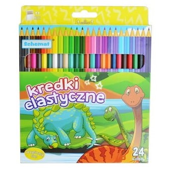 1455 Kredki elastyczne 24 kolory