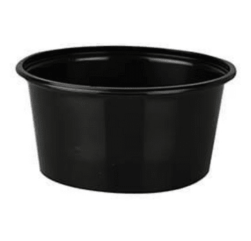 322 Czarny pojemnik na sos 80ml 50szt.