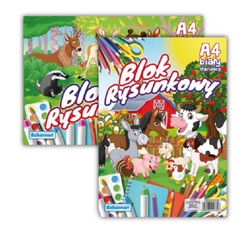 6726 Blok rysunkowy biały A4 20 kartek