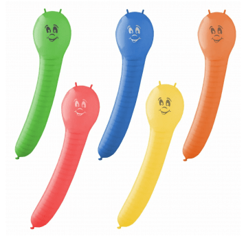 Balony Caterpillar paleta barw 5 szt.