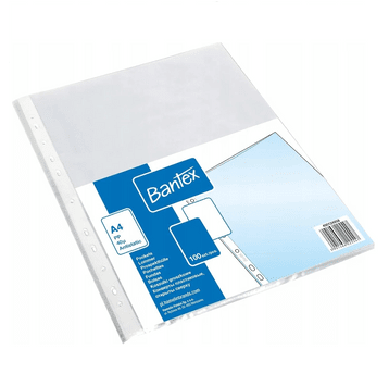 Bantex koszulki groszkowe A4 100szt.