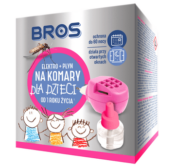 Bros zestaw elektro z płynem na komary dla dzieci 60 nocy 40ml