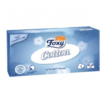 Chusteczki higieniczne Foxy w kartoniku 3warstwowe 90szt.