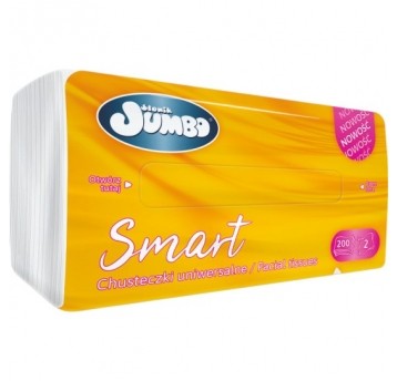 Chusteczki higieniczne Jumbo w folii 2warstwowe 200szt.