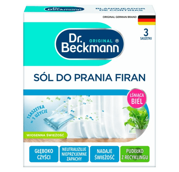 Dr Beckmann Sól do prania firan Wiosenna Świeżość 3x40g