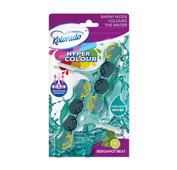 Kolorado Hyper Colour barwiąca kostka do WC bergamot 2 szt.