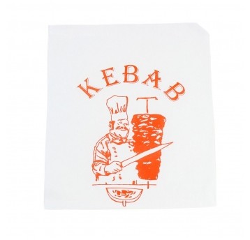 Koperty papierowe Kebab z nadrukiem 250szt.