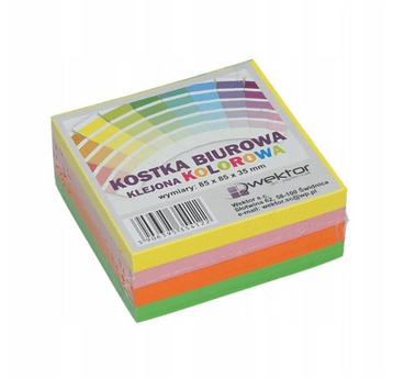 Kostka biurowa klejona kolorowa 85/85/35mm