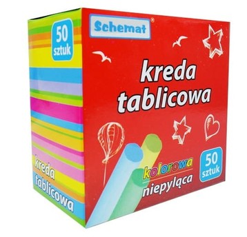 Kreda tablicowa kolorowa 50szt.