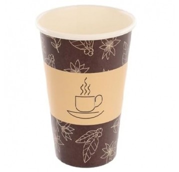 Kubki papierowe brązowe z nadrukiem 80mm 300ml 50szt.