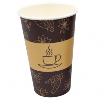Kubki papierowe brązowe z nadrukiem 80mm 300ml 50szt.