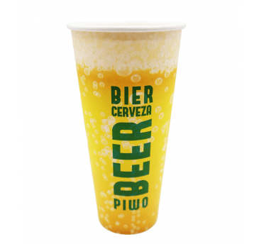 Kubki papierowe do piwa z nadrukiem 500ml 50szt.