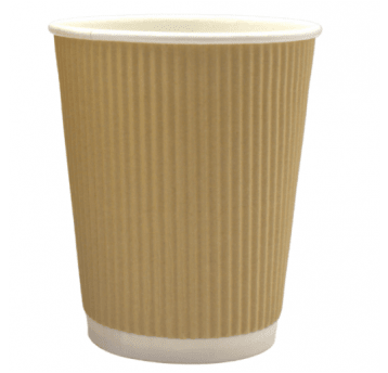 Kubki papierowe karbowane kraft 250ml 25szt.