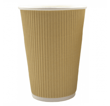 Kubki papierowe karbowane kraft 300ml 25szt.