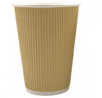 Kubki papierowe karbowane kraft 420ml 25szt.