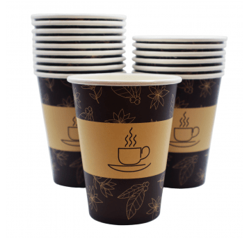 Kubki papierowe z nadrukiem bez plastiku 250ml 50szt.