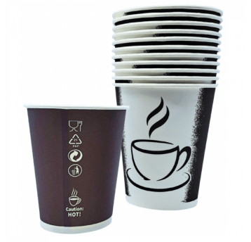 Kubki papierowe z nadrukiem bez plastiku 250ml 50szt.