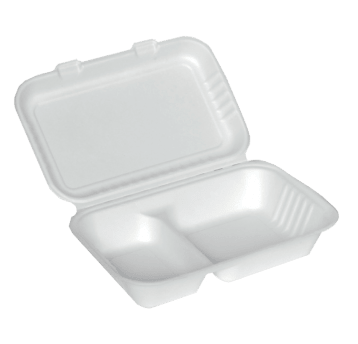 Menu boxy z trzciny cukrowej dwudzielne 25/16/7cm 50szt.