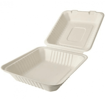 Menu boxy z trzciny cukrowej niedzielone 23/23cm 50szt.