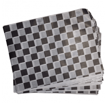 Papier pakowy w arkuszach biało-czarna Szachownica 30/40cm 1000szt.