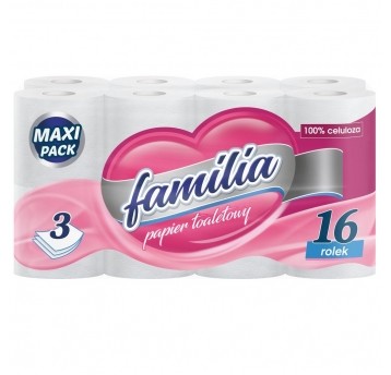 Papier toaletowy Familia biały 3W 16rolek