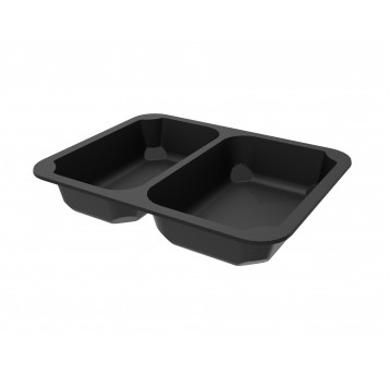 Pojemniki do zgrzewu dwudzielne 227/178/40mm 80szt.