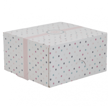 Pudełka cukiernicze "Kropki" 130/130/70mm 20szt.