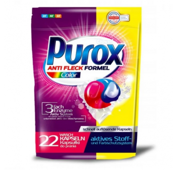 Purox Kapsułki do prania kolorów 22szt.