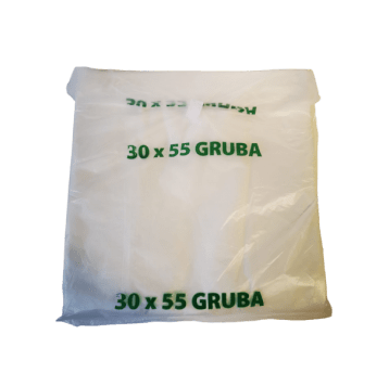 Reklamówka gruba biała 30/55cm 100szt.